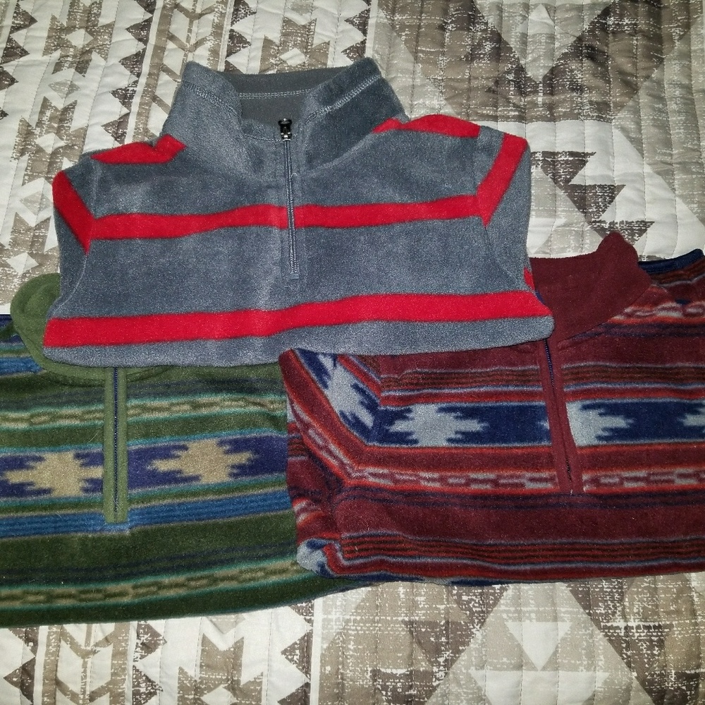 Lot of 3 boys fleece sweaters